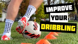 IMPROVE Your Dribbling  Cone Weave Drills for Soccer  Football [upl. by Culhert]