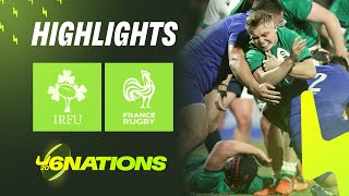 HIGHLIGHTS  Ireland v France  Down to the wire  Six Nations Under20s [upl. by Oyam]