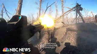 Dramatic battle video shows Ukrainian raid on Russian trenches near Bakhmut [upl. by Sib]