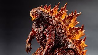 Hiya Toys Exquisite Basic Godzilla King of The Monsters Burning Godzilla 2019 Figure Review [upl. by Kyla]