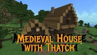 Minecraft  Gundahar Tutorials  Medieval House with Thatch [upl. by Odrawde]