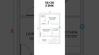 18x26 home plan design [upl. by Icart]