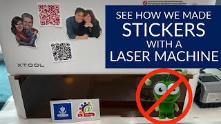 How to Make Stickers with a LASER ENGRAVING Machine [upl. by Wren]