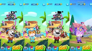 Talking Tom Sky Run Pilot Hank vs Pilot Angela vs Roy Raccoon Gameplay Android ios [upl. by Enomaj]