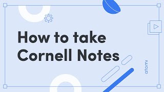 Study Skills How to Take Cornell Notes [upl. by Abbey]