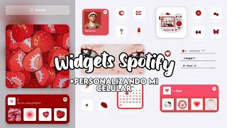 🍓Crear widgets Spotify iOS  personalizando mi celular✨ [upl. by Deste919]