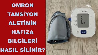 Omron Tansiyon Aletinin Hafızası Nasıl Silinir [upl. by Ainotna251]