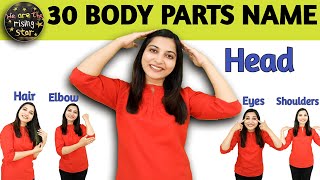 30 body parts name  Learn English  Parts of Body name  WATRstar [upl. by Nangem]