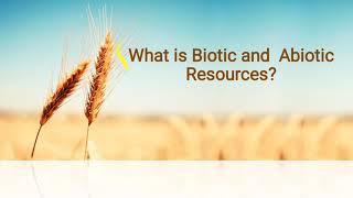 What is Biotic and Abiotic resources in Hindi [upl. by Sew]