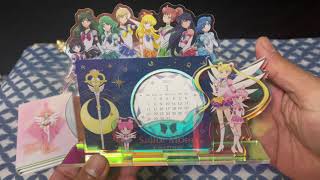 Pretty Guardian Sailor Moon Cosmos Acrylic Stand Calendar 2024 Unboxing [upl. by Ainek]