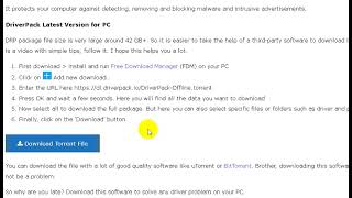 How to Download DriverPack Solution Easy Method [upl. by Tamarah]