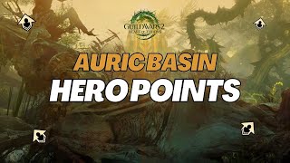 Guild Wars 2 Auric Basin Hero Points Walkthrough [upl. by Onaicul]