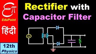 RECTIFIER with CAPACITOR FILTER  Semiconductor  13  in HINDI [upl. by Alfons]