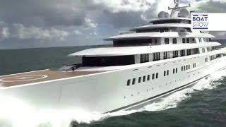 ENG LURSSEN quotAZZAMquot LARGEST LUXURY SUPERYACHT EVER  The Boat Show [upl. by Eisnil]