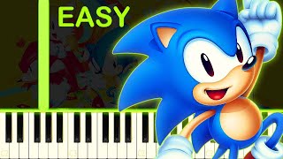 SONIC MANIA THEME  EASY Piano Tutorial [upl. by Airad286]