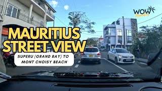 Mauritius street view  driving from SuperU Grand Bay to Mont Choisy Beach on scenic road [upl. by Ariamo]