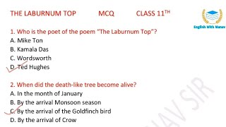 the laburnum top mcq class 11 english poem [upl. by Juli]