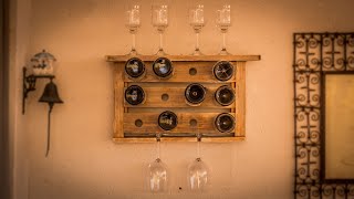 ▶️ Cómo Hacer Botellero con Madera de Palet 💡 DIY Wooden Wine Rack [upl. by Yelekreb]