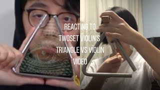 Reacting to Twoset Violins Triangle VS Violin video  Ng Hoi Yin [upl. by Hgielrak]