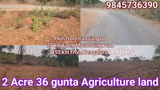 3 Acre Agriculture land Tar road attach corner property red soil 27 km Mysuru 155 km bengaluru [upl. by Eisac195]