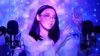 Hypnotic ASMR ✨ Binaural Unintelligible Whispering ✨ Mouth Sounds ✨ Hand Movements [upl. by Kisor]