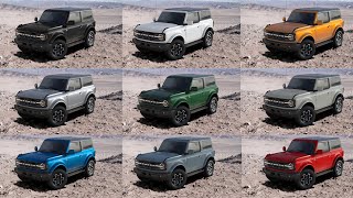 2022 Ford Bronco OuterBanks 2Door  All Colour Options  Images  AUTOBICS [upl. by Akeinahs]