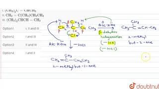 When 2chloro2methylbutane is heated with alc KOH the possible proudcts isare I [upl. by Mortimer672]