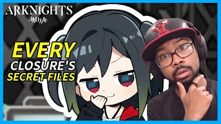 Reacting To Every Arknights Closures Secret Files Video [upl. by Joab]