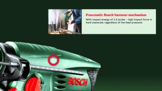 Features Of The Bosch PBH 2000 RE Rotary Hammer [upl. by Nairbal]