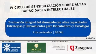 IV Ciclo de sensibilización sobre altas capacidades intelectuales Charla 2 [upl. by Regan]