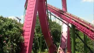 Momonga Standing and Looping Coaster at Yomiuriland Tokyo Japan [upl. by Argela]