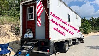 Stunning Box Truck Conversion Tiny Home on Wheels Off grid [upl. by Dicky]