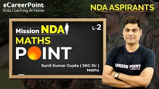 Point Lecture  2  NDA Aspirants  Maths  SKG Sir  eCareerPointJEE [upl. by Sokem]