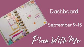 Plan With Me  Floral Dashboard  September 915 [upl. by Rentschler]