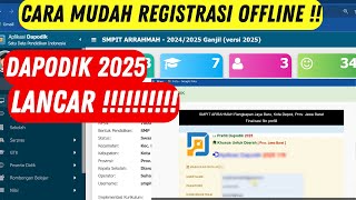 Cara Registrasi Offline Dapodik 2025  Mudah [upl. by Arodnahs]