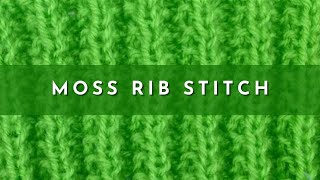 How to Knit the Moss Rib Stitch  Knitting Stitch Pattern  English Style [upl. by Ssilb]