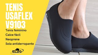 Tênis Feminino Confortavel Neoprene Usaflex V9103 Preto [upl. by Esta]