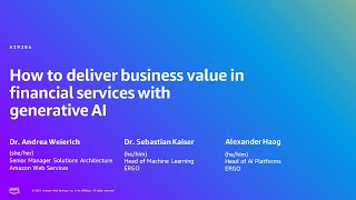 AWS Summit Berlin 2024  How to deliver business value in financial services with GenAI AIM204 [upl. by Lapotin]