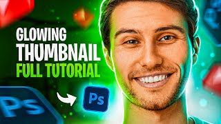 Make Glowing youtube thumbnails in Photoshop  Full Tutorial [upl. by Lisbeth]