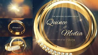 Two Rings Wedding Intro Video  Free After Effects Template By Quince Creative [upl. by Attenyl]