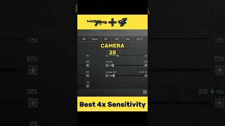 🔥4X Zero Recoil sensitivity  4x no Recoil Spray  4x Zero Recoil Sensitivity with Gyroscope [upl. by Hogg861]