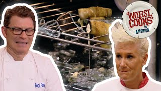 MostShocking Cooking Techniques  Worst Cooks in America  Food Network [upl. by Jovitah254]