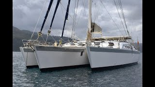 24 m TRIMARAN Sailing Yacht For Sale with Greek Charter License Full Walkthrough [upl. by Noreik]