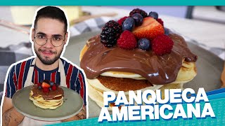 VOCÊ SÓ VAI QUERER FAZER ESSA RECEITA  PANQUECA AMERICANA COM NUTELLA [upl. by Pammy1]