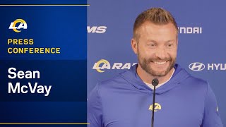 Sean McVay On The Rams RB Rotation For Week 7 amp DB Derion Kendricks Status For Sunday vs Steelers [upl. by Nnyleuqaj173]