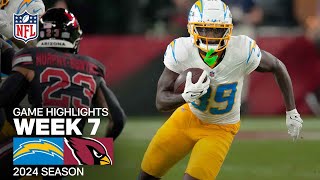 Los Angeles Chargers vs Arizona Cardinals Game Highlights  NFL 2024 Season Week 7 [upl. by Tonl]