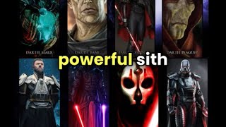 Who are the most powerful Sith Lords in Star Wars history  Top 10 Sith Lords [upl. by Ivetts]