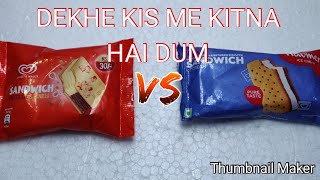 Kwality Walls ice cream sandwich🥪 VS Havmor ice sandwich 🥪  ice cream comparison [upl. by Enahpets]