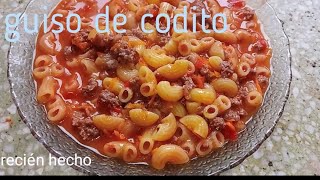 GUISO DE FIDEOS CODITOS RECIÉN HECHO [upl. by Ecertak11]