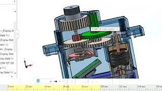 Servo Motor Animation In Solidworks Software [upl. by Anilev]